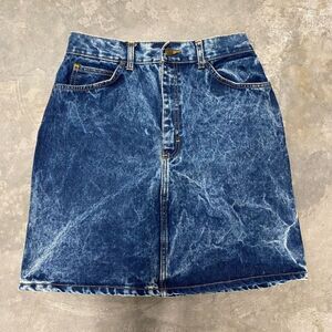 Vintage 80s Acid Wash Denim Skirt